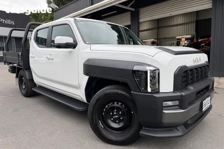 White 2025 Kia Tasman Double Cab Chassis S (4X4) Black Fender