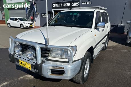 White 2002 Toyota Landcruiser Wagon Gxl (4X4)