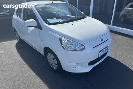 White 2013 Mitsubishi Mirage Hatchback Sport