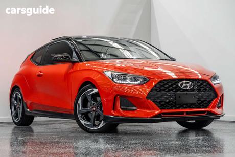 Orange 2019 Hyundai Veloster Coupe Turbo Premium
