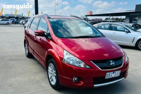 Red 2007 Mitsubishi Grandis Wagon Vr-X
