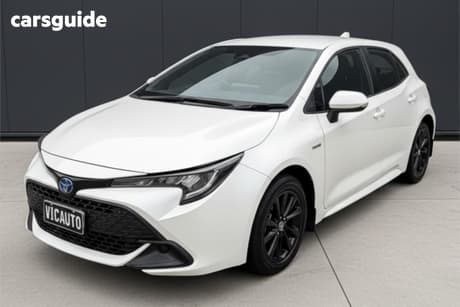 White 2024 Toyota Corolla Hatchback Ascent Sport Hybrid