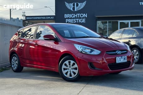 Red 2017 Hyundai Accent Hatchback Active
