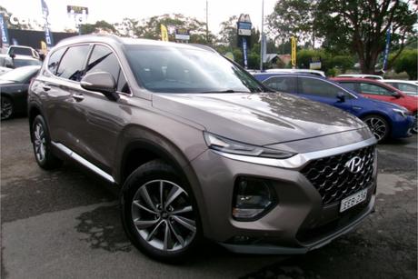 Brown 2018 Hyundai Santa FE Wagon Elite Crdi Satin (Awd)