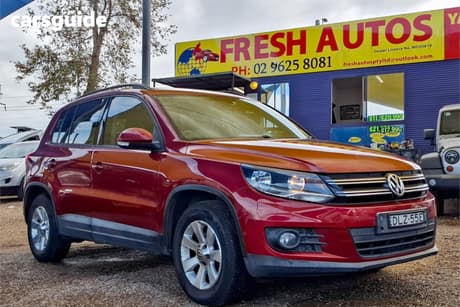 Red 2012 Volkswagen Tiguan Wagon 132 Tsi Pacific
