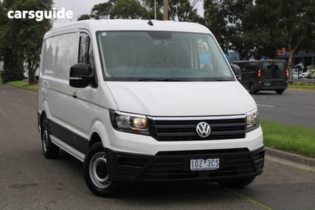 White 2019 Volkswagen Crafter Commercial TDI 410 MWB SYBB MY19 3D