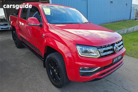 Red 2018 Volkswagen Amarok Dual Cab Utility V6 Tdi 580 Highline Edition