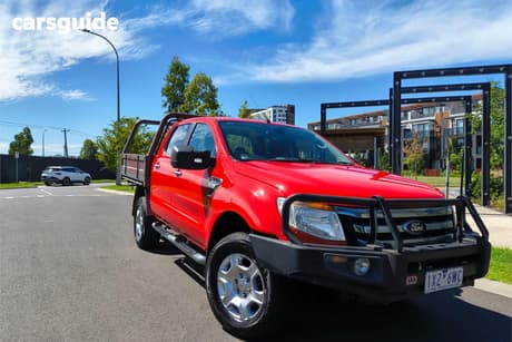 Red 2013 Ford Ranger Dual Cab Utility Xlt 3.2 (4X4)