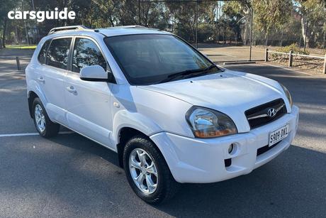 White 2008 Hyundai Tucson Wagon Sx