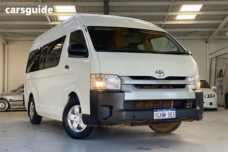 White 2014 Toyota HiAce Bus Commuter