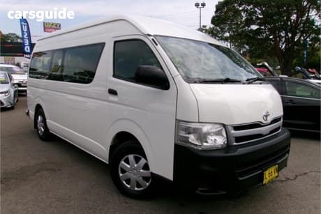 White 2012 Toyota HiAce Bus Commuter