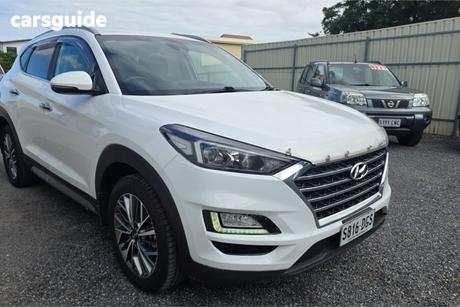 White 2020 Hyundai Tucson Wagon Elite (Awd) Black Int