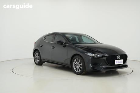 Black 2021 Mazda 3 Hatchback G20 Pure