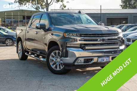 Silver 2020 Chevrolet Silverado Crew Cab Utility 1500 Ltz Premium Edition