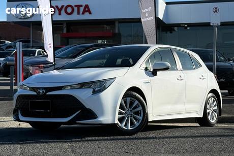 White 2022 Toyota Corolla Hatchback Ascent Sport Hybrid