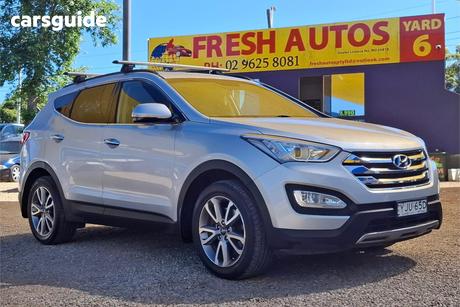 Silver 2014 Hyundai Santa FE Wagon Elite Crdi (4X4)