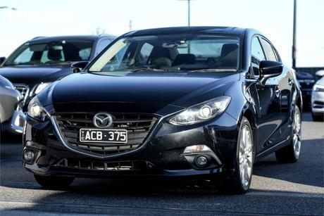 Black 2014 Mazda 3 Sedan Sp25