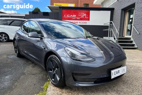 Grey 2021 Tesla Model 3 Sedan Standard Range Plus Rwd