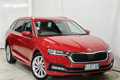 Red 2022 Skoda Octavia Wagon Ambition