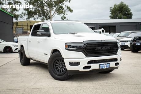 White 2022 RAM 1500 Crew Cab Utility Limited Rambox (Hybrid)