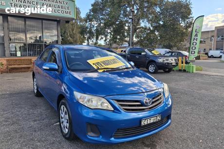 Blue 2012 Toyota Corolla Sedan Ascent