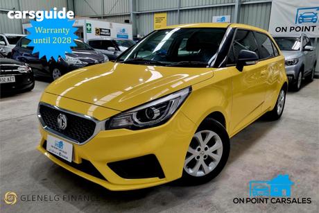 Yellow 2020 MG MG3 Hatchback Core
