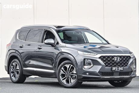 Grey 2020 Hyundai Santa FE Wagon Highlander Crdi Burg (Awd)