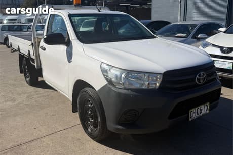 White 2016 Toyota Hilux Cab Chassis Workmate