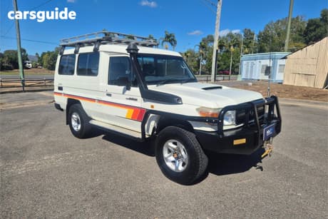 White 2011 Toyota Landcruiser Workmate (4X4) 11 Seat