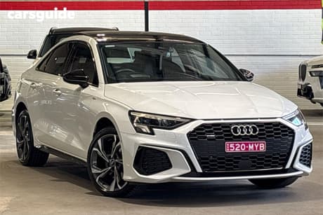 White 2022 Audi A3 Sedan 40 Tfsi Quattro