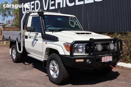 White 2021 Toyota Landcruiser Cab Chassis Gxl