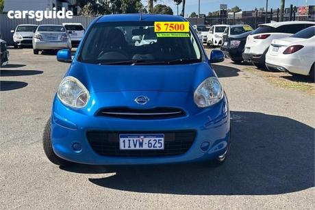 Blue 2012 Nissan Micra Hatchback St