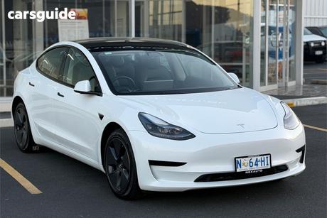 White 2023 Tesla Model 3 Sedan Rear-Wheel Drive