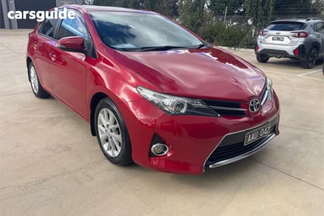 Red 2013 Toyota Corolla Hatchback Ascent Sport