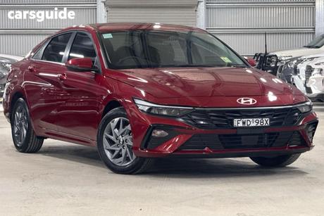 Red 2025 Hyundai I30 Sedan Hev 1.6P Dct