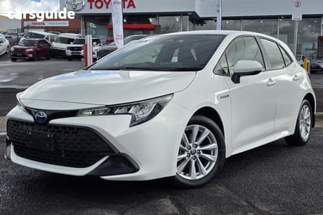 White 2023 Toyota Corolla Hatchback Ascent Sport Hybrid