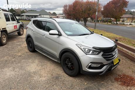Silver 2016 Hyundai Santa FE Wagon Elite Crdi (4X4)