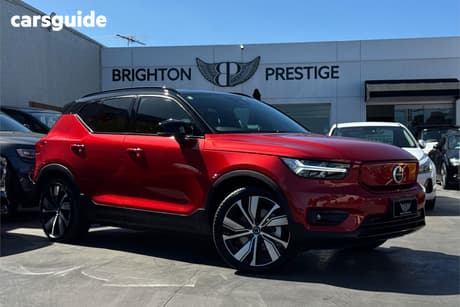 Red 2022 Volvo XC40 Wagon Recharge Twin Pure Electric