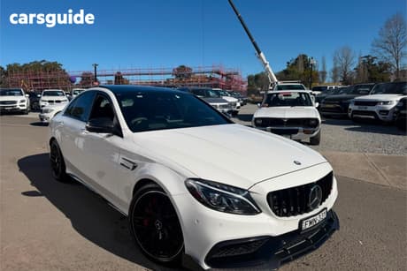 White 2015 Mercedes-Benz C63 Sedan Amg S