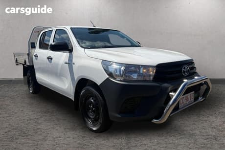 White 2017 Toyota Hilux Dual Cab Utility Workmate