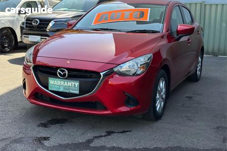 Red 2016 Mazda 2 Sedan Maxx