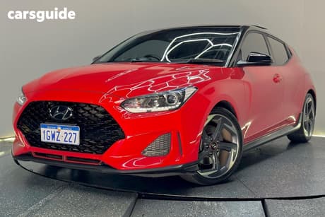 Red 2019 Hyundai Veloster Coupe Turbo