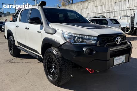 White 2018 Toyota Hilux Dual Cab Utility Rugged X (4X4)
