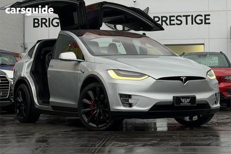Silver 2017 Tesla Model X Wagon P100D (100Xp)