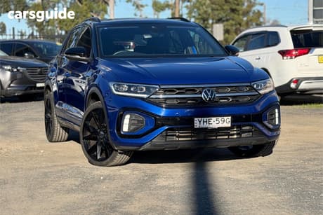 Blue 2023 Volkswagen T-ROC Wagon 140Tsi R-Line (Restricted Ftr)