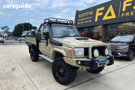 Beige 2020 Toyota Landcruiser Cab Chassis Workmate (4X4)