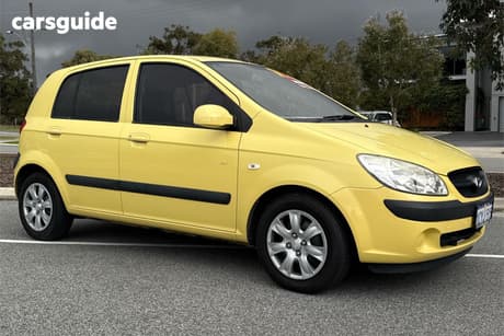 Yellow 2008 Hyundai Getz Hatchback Sx