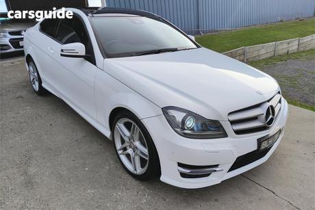 White 2013 Mercedes-Benz C180 Coupe Be