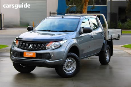 Grey 2018 Mitsubishi Triton Dual Cab Chassis Glx (4X4)