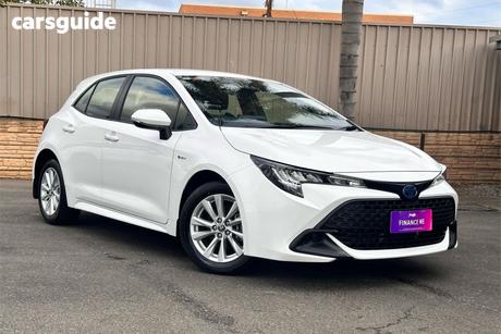 White 2024 Toyota Corolla Hatchback Ascent Sport Hybrid